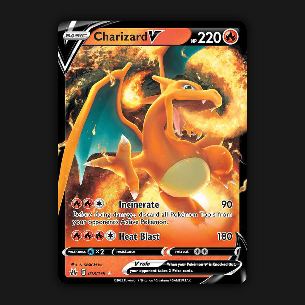 Pokemon TCG Charizard V 018/159 Ultra Rare Crown Zenith Near Mint