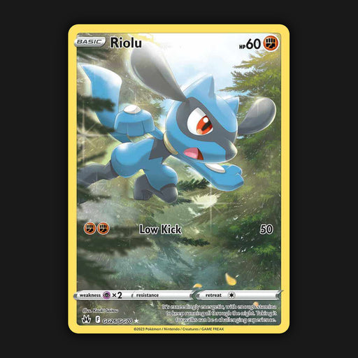 Pokemon TCG Riolu GG26/GG70 Holo Ultra Rare Crown Zenith Near Mint