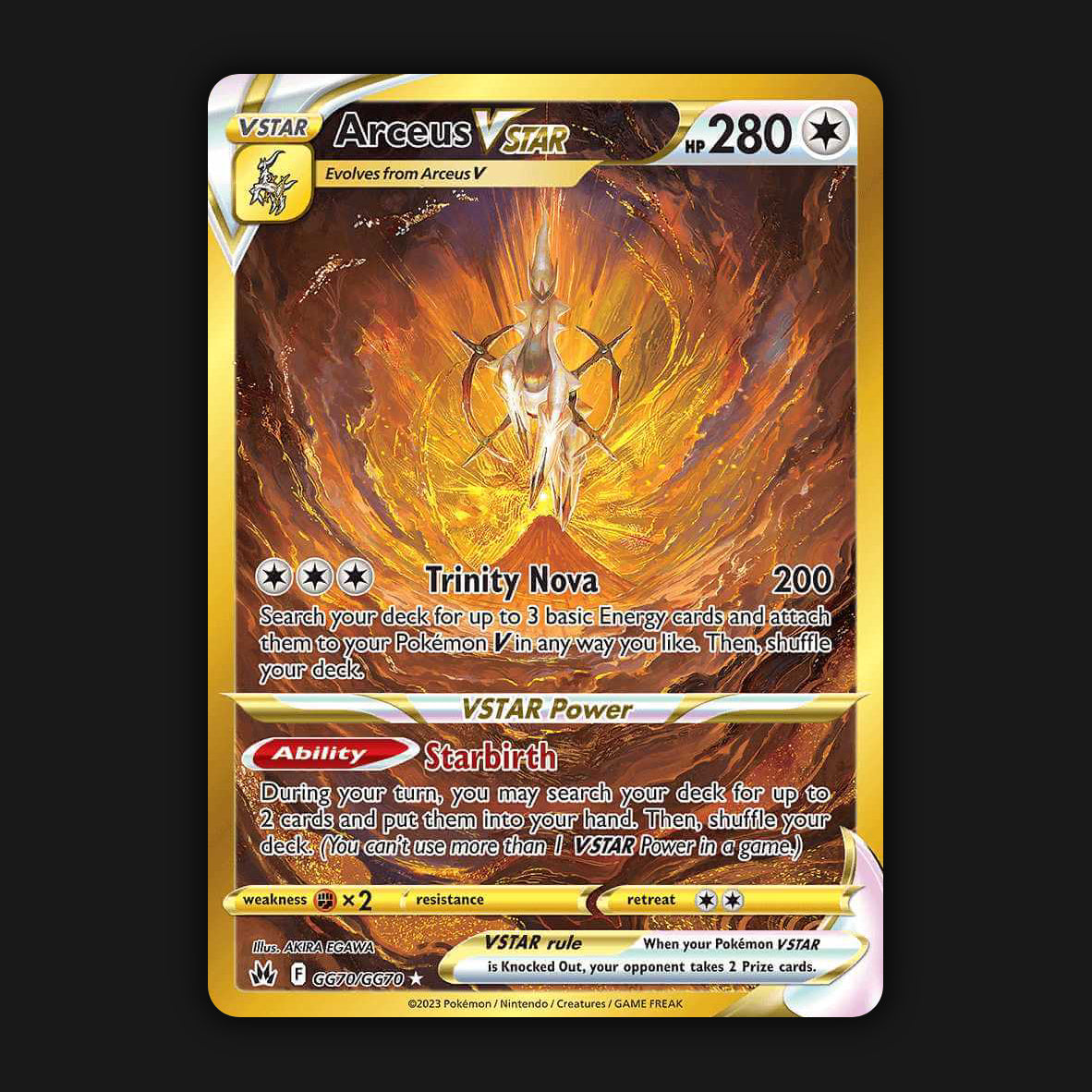 Pokémon Arceus VStar Secret GG70 on sale