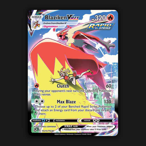 Pokemon TCG Blaziken VMAX TG15/TG30 Silver Tempest Trainer Gallery Full Art NM