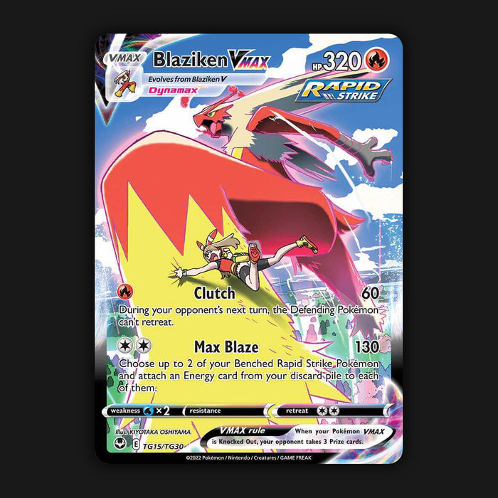 Pokemon TCG Blaziken VMAX TG15/TG30 Silver Tempest Trainer Gallery Full Art NM