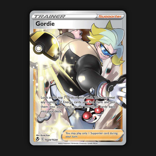 Pokémon TCG Gordie TG24/TG30 Full Art Silver Tempest Trainer Gallery NM