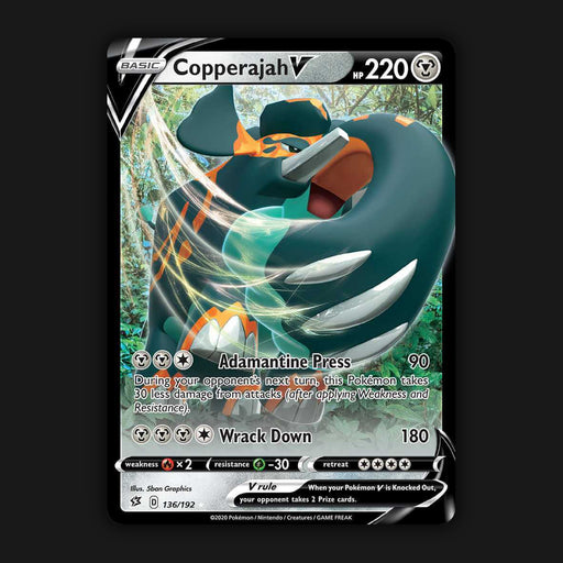 Pokemon TCG Copperajah V 136/192 Full Art Ultra Rare Rebel Clash NM