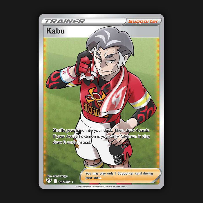 Pokémon TCG Kabu Darkness Ablaze 186/189 Holo Full Art Ultra Rare NM