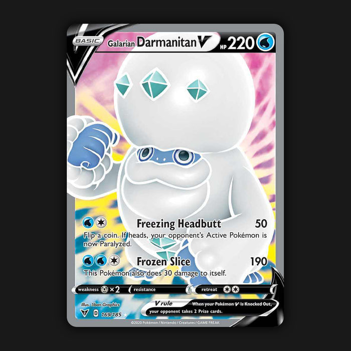 Pokemon TCG Galarian Darmanitan V Full Art 169/185 Ultra Rare Vivid Voltage NM