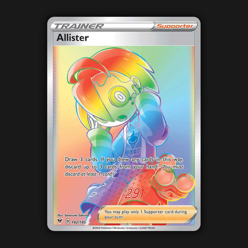 Pokémon TCG Allister - Vivid Voltage 192/185 Holo Secret Rare Near Mint