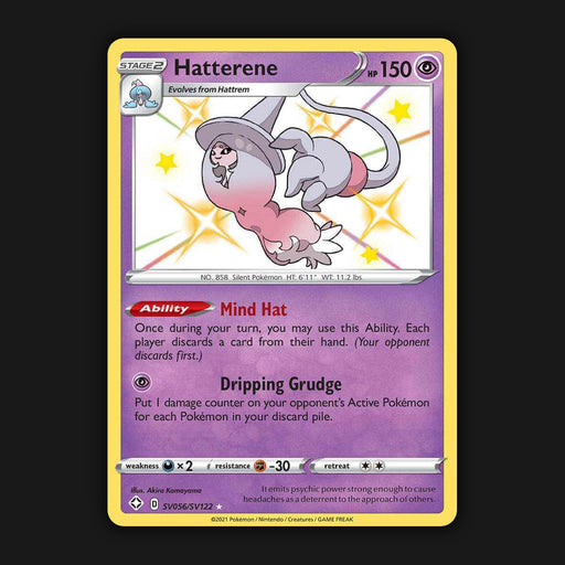 Pokemon TCG Hatterene SV056/SV122 Shiny Rare Shining Fates Shiny Vault NM