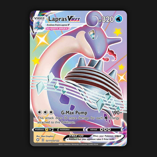 Pokemon TCG Lapras VMAX SV111/SV122 Shiny Rare Shining Fates Shiny Vault NM