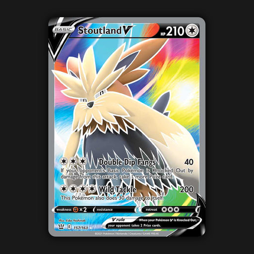 Pokemon TCG Stoutland V 157/163 Full Art Battle Styles NM