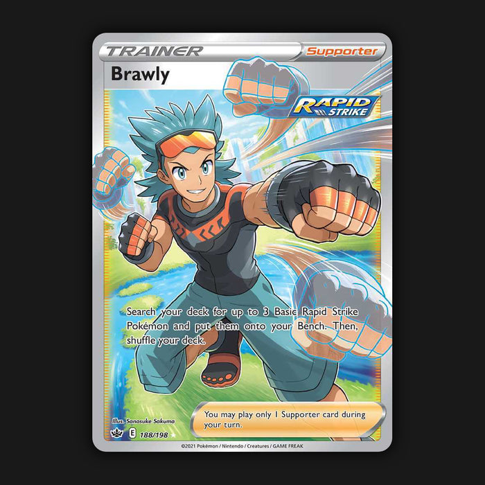 Pokemon TCG Brawly 188/198 Full Art Ultra Rare Chilling Reign NM