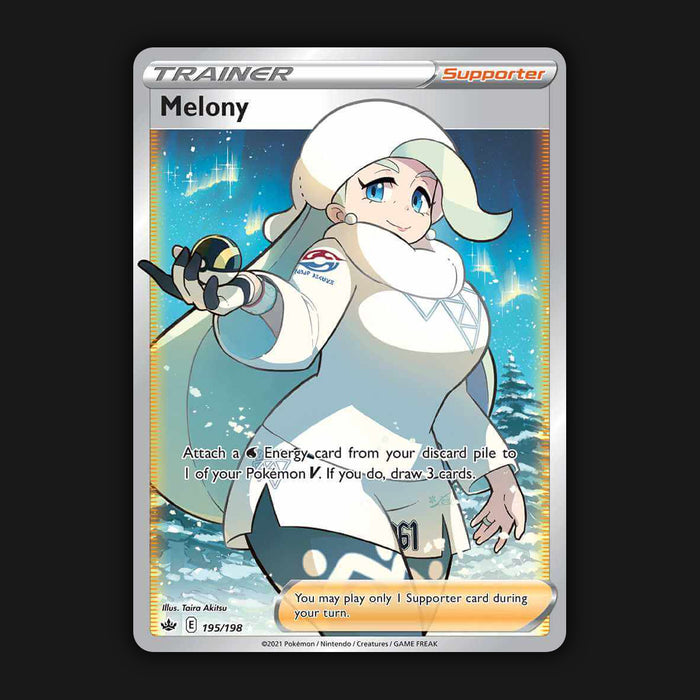 Pokemon TCG Melony 195/198 Full Art Ultra Rare Chilling Reign NM