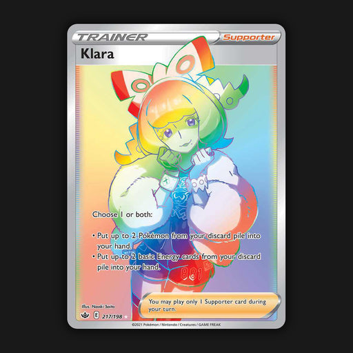 Pokemon TCG Klara 217/198 Secret Ultra Rare Chilling Reign NM