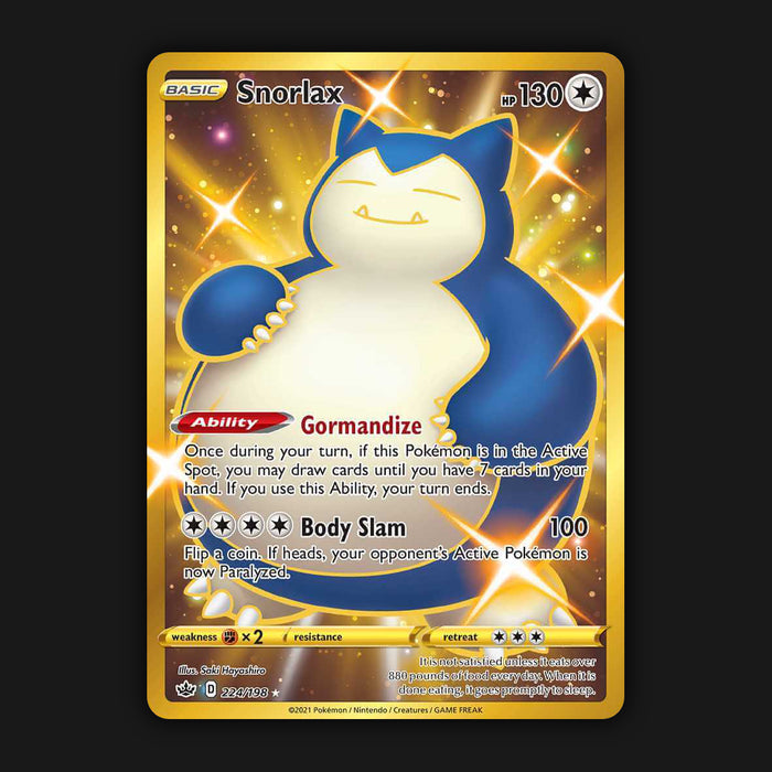 Pokemon Snorlax Secret Rare Chilling Reign 224 buy