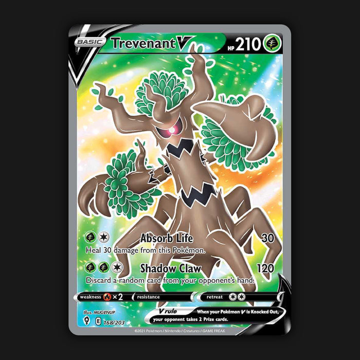 Pokemon TCG Trevenant V 168/203 Full Art Ultra Rare Evolving Skies NM