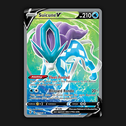 Pokemon TCG Suicune V 173/203 Full Art Ultra Rare Evolving Skies NM