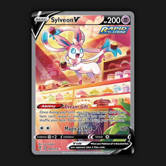 Popular Pokemon Sylveon V Alternate Full Art 184/203 Evolving Skies