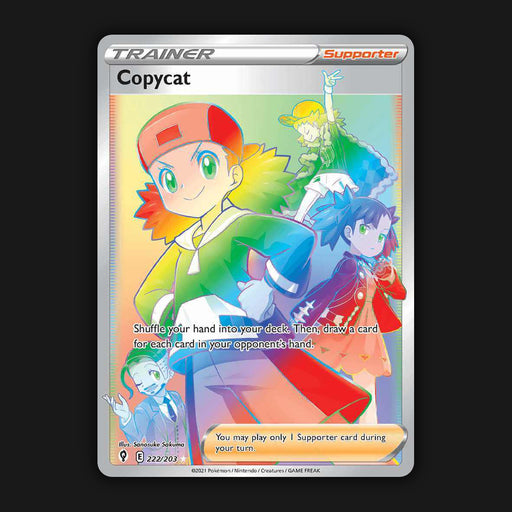 Pokemon TCG Copycat 222/203 Secret Rainbow Ultra Rare Evolving Skies NM