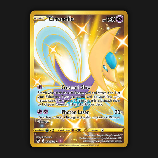 Pokemon TCG Cresselia 228/203 Secret Gold Ultra Rare Evolving Skies NM