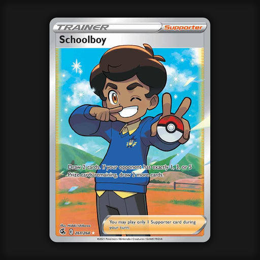 Pokémon TCG Schoolboy Fusion Strike 261/264 Holo Full Art Ultra Rare Near Mint