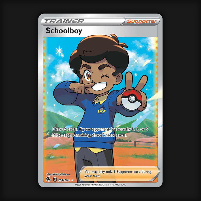 Pokémon TCG Schoolboy Fusion Strike 261/264 Holo Full Art Ultra Rare Near Mint