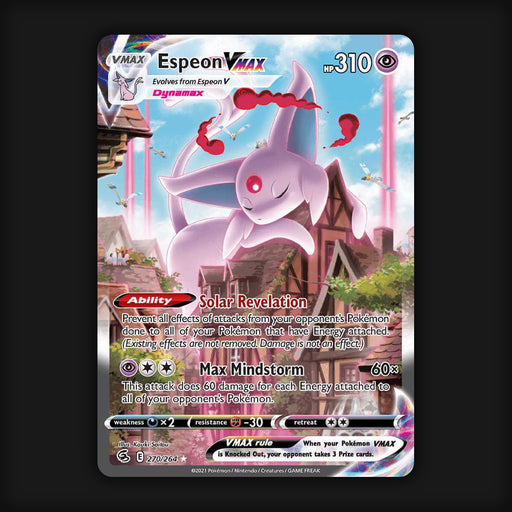 Pokemon TCG Espeon VMAX Alternate Alt Art 270/264 Fusion Strike Near Mint