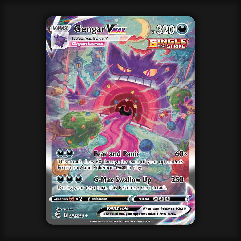 Pokemon TCG Gengar VMAX Alt Art Secret Rare Fusion Strike 271/264