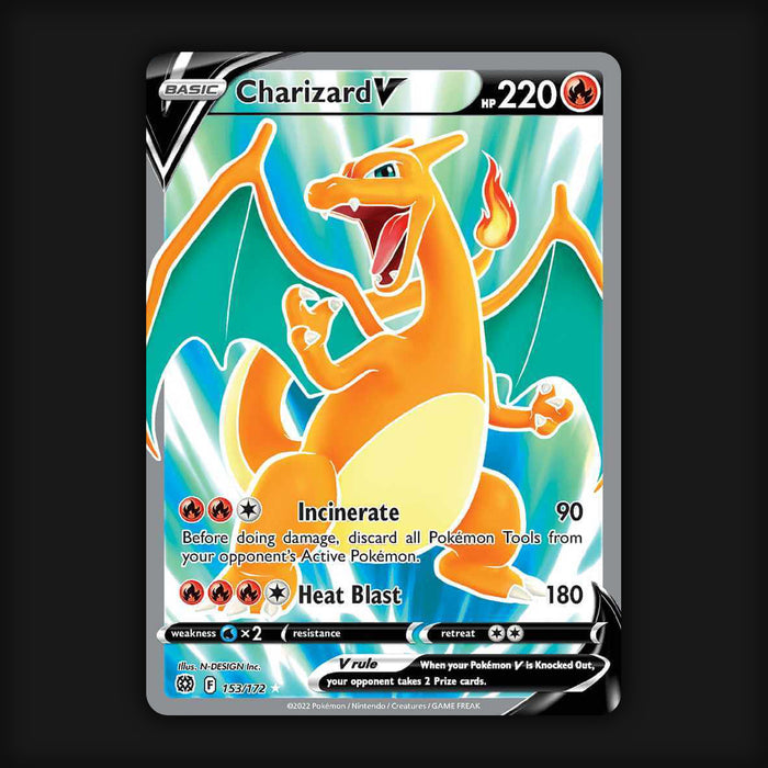 Charizard V Full Art 153/172 Rare Brilliant Stars Pokemon Stars Pokemon TCG - 2024 NM