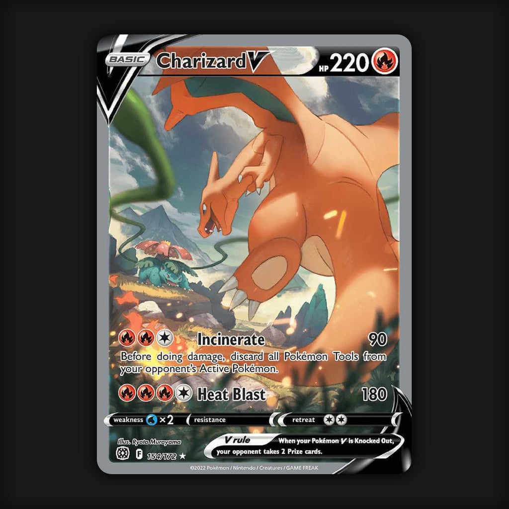 Pokémon Charizard V Sword & Shield: Brilliant Stars 154/172 NM JUST outlet PULLED!