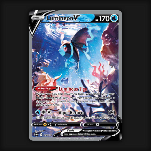 Pokemon TCG Lumineon V 156/172 Alternate Art Ultra Rare Brilliant Stars NM